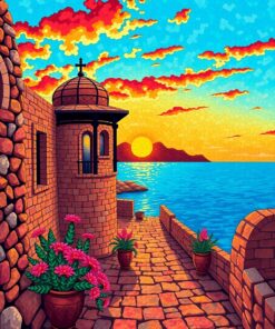 Coral Sunset Paint Numbers