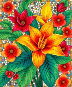 Tropical Bloom Paint Numbers