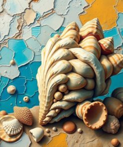 Antique Coastal Shell Study Paint By Numbers