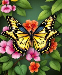 Conservatory Swallowtails Paint Numbers