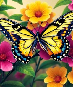 Antique Conservatory Swallowtails Paint By Numbers