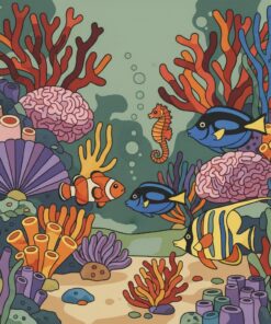 Antique Coral Reef Study Paint By Numbers