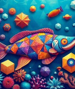 Sea Geometry Paint Numbers