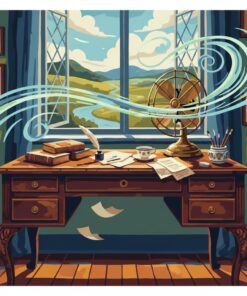 Antique Desk Cooling Draft Paint By Numbers