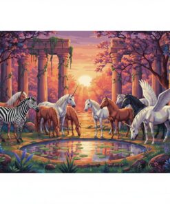 Antique Exotic Equine Sanctuary Paint By Numbers