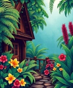 Ferns Flora Paint Numbers