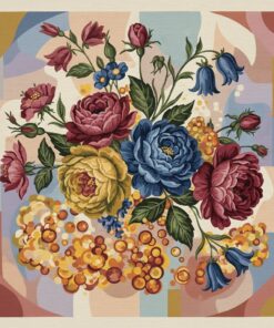 Antique Floral Pollen Study Paint By Numbers