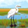 Egret Marsh Paint Numbers