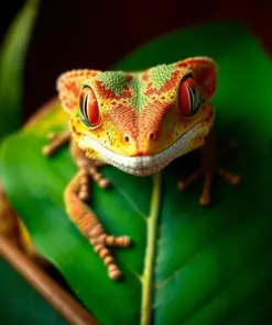 Antique Gecko Leaf Portrait Paint By Numbers