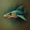 Antique Goblin Shark Profile Paint By Numbers
