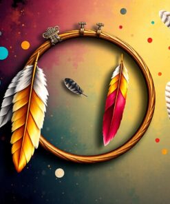 Antique Hoops And Feathers Paint By Numbers