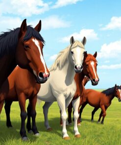 Horse Herd Paint Numbers