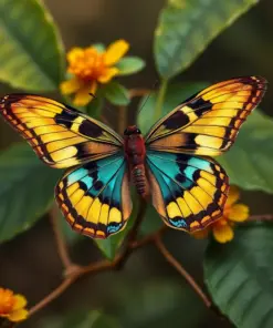 Antique Jacamar Butterfly Hunt Paint By Numbers