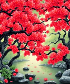 Antique Japanese Banyan Serenade Paint By Numbers