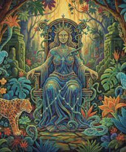 Antique Jungle Cassiopeia Glow Paint By Numbers