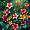Antique Jungle Spring Flora Paint By Numbers