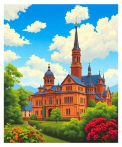 Tower Ruins Paint Numbers