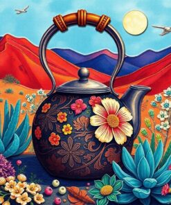 Antique Kettle Desert Flora Paint By Numbers