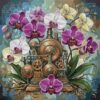 Antique Machine Realistic Orchid Paint By Numbers