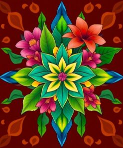 Floral Crest Paint Numbers