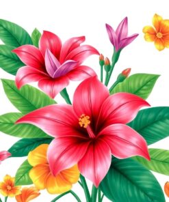 Tropical Bloom Paint Numbers