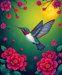 Hummingbird Flight Paint Numbers