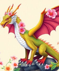 Orchid Dragon Paint Numbers