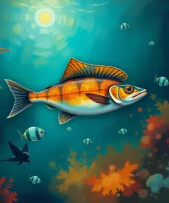 Antique Pelagic Ribbontail Paint By Numbers