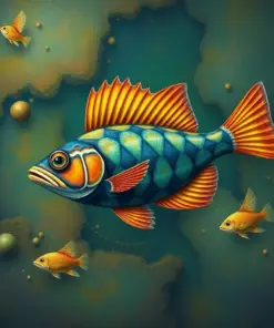 Antique Pelagic Ribbontail Paint By Numbers