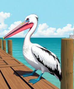 Antique Pier Pelican Watch Paint By Numbers