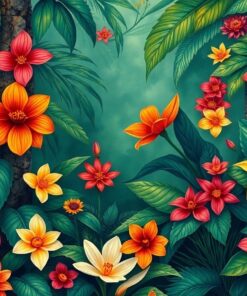 Rainforest Flora Paint Numbers