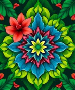 Floral Relief Paint Numbers