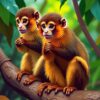 Squirrel Monkeys Paint Numbers