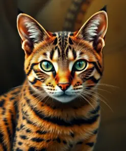 Antique Safari Feline Portrait Paint By Numbers