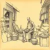 Antique Sepia Merchant Drawing Paint By Numbers