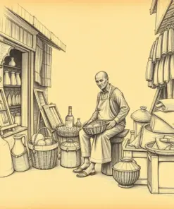 Antique Sepia Merchant Drawing Paint By Numbers