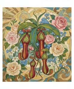 Antique Spring Nepenthes Plant Paint By Numbers