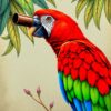 Scarlet Macaw Paint Numbers
