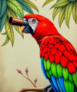Scarlet Macaw Paint Numbers