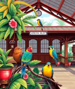 Tropical Birds Paint Numbers