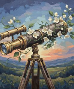 Antique Telescope Realistic Jasmine Paint By Numbers
