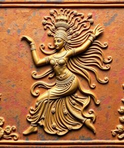 Antique Temple Dancer Relief Paint By Numbers