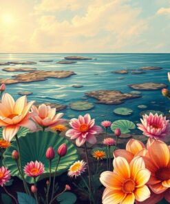 Antique Tidal Pool Flora Paint By Numbers