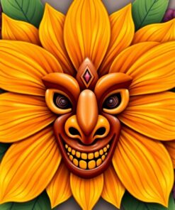 Mask Flower Paint Numbers