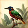 Antique Tropical Bird Study Paint By Numbers