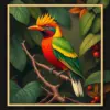 Antique Tropical Bird Study Paint By Numbers