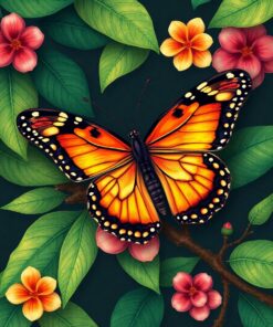 Butterfly Resting Paint Numbers