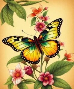 Butterfly Study Paint Numbers