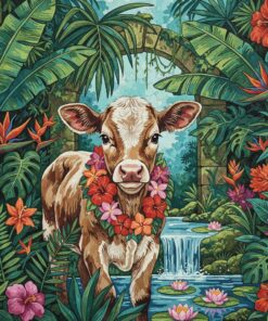 Antique Tropical Calf Portrait Paint By Numbers