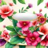Floral Saucer Paint Numbers